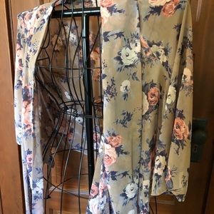 Lightweight Sheer Floral Cardigan
